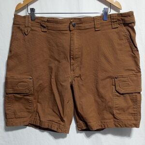 Duluth Trading Co Men's Flex Fire Hose Brown Cargo Shorts Size 42 Inseam 9"